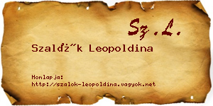 Szalók Leopoldina névjegykártya
